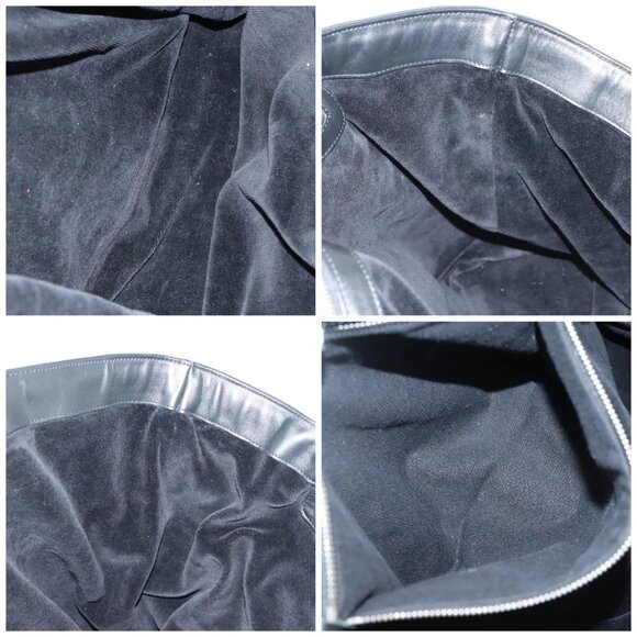 CHANEL Matelasse COCO Mark Tote Bag pile Black Silver CC Auth BA4775 - Picture 15 of 16